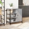 vidaXL Kitchen Trolley Gray Sonoma 34.4"x15.2"x33.3" Engineered Wood