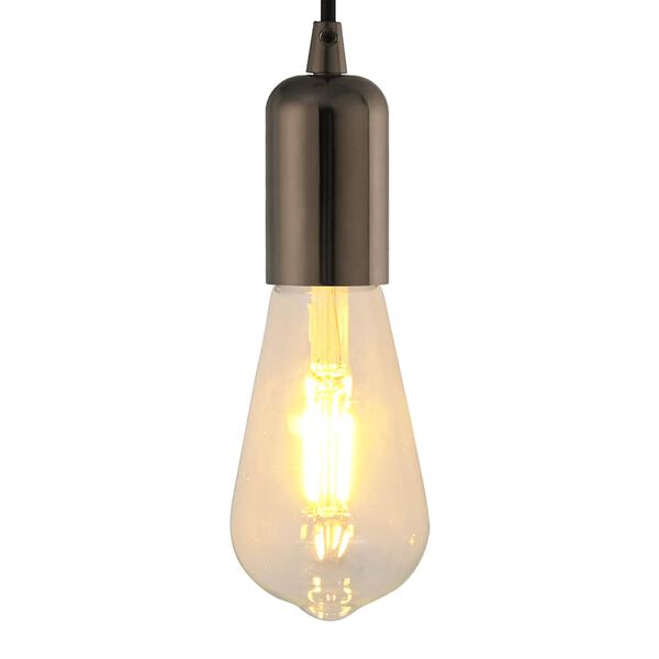 vidaXL Lamp Holder Glossy Black Aluminum Standard Durable Lamp Holder