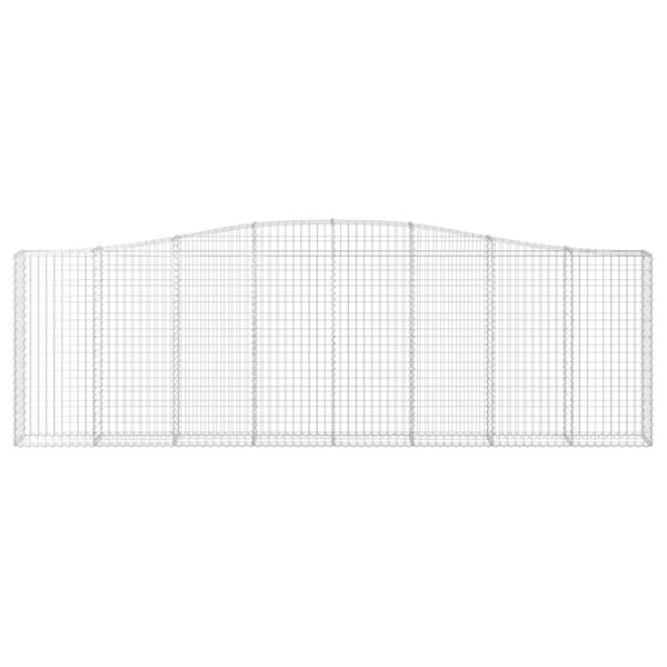 vidaXL Arched Gabion Baskets 15 pcs 157.5x11.8x120/140" Galvanised Iron