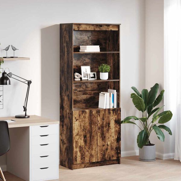 vidaXL Highboard Smoked Oak Engineered Wood Large Highboard