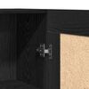 vidaXL Book Cabinet Black Oak 32.48 x 12.01 x 59.06 in Engineered Wood