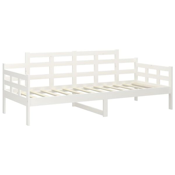 vidaXL Day Bed White Solid pine wood, plywood Single