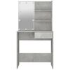 vidaXL Dressing Table Concrete gray Engineered wood, acrylic