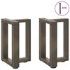 vidaXL Coffee Table Legs T-Shaped&nbsp;2 pcs Natural Steel 11.0 x 9.8 x (16.5-16.9) " Steel