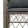 vidaXL Garden Dining Set Gray PE rattan Medium Removable Covers