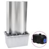 vidaXL Garden Fountain Silver Stainless steel Medium Sturdy