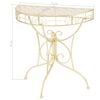 vidaXL Side Table Gold Metal 28.3 x 14.2 x 29.1 in Decorative Inlays