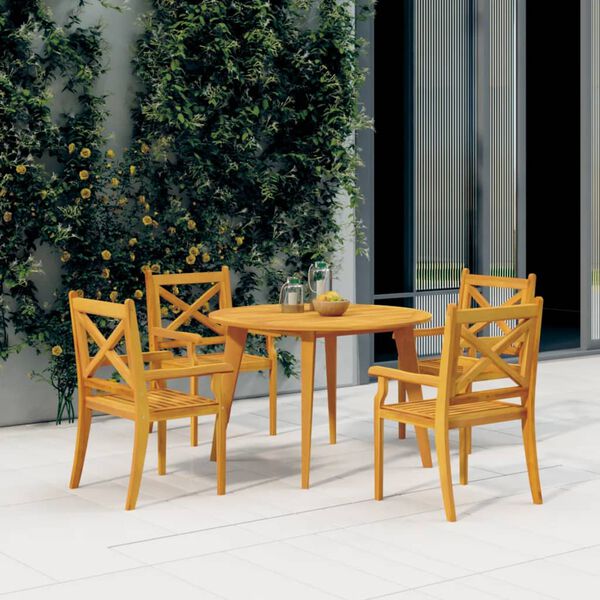 vidaXL Garden Table Brown Solid Acacia Wood Medium Durable