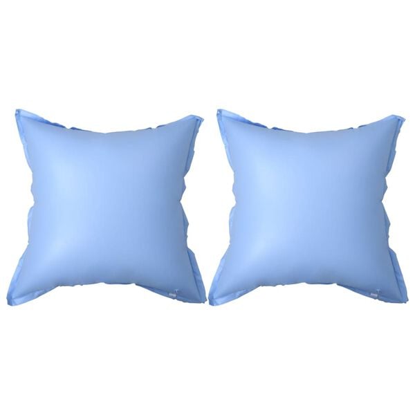 vidaXL Pool Pillow Set of 2 Blue PVC 43.3 in x 43.3 in