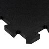 vidaXL Rubber Floor Tiles 4 pcs Black 0.63" 11.8"x11.8"