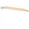 vidaXL Retractable Awning Yellow and White Powder-coated Aluminum Large