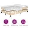 vidaXL Box Spring Bed with Mattress Cream 70.9" x 78.7" fabric