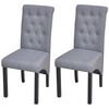 vidaXL Dining Chair Set of 2 Dark Gray Wooden frame Standard Durable