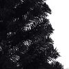 vidaXL Artificial Pre-lit Christmas Tree with 300 LEDs Black 94.5" PVC