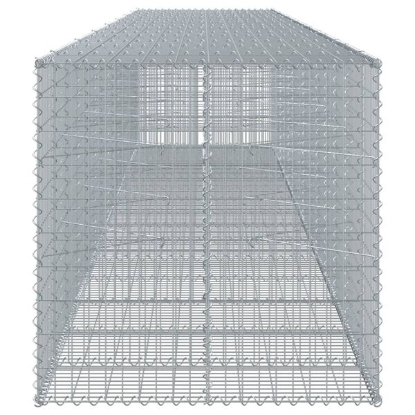 vidaXL Gabion Basket Silver Galvanized Iron Wire Large Durable