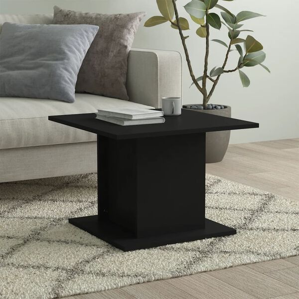 vidaXL Coffee Table Black Engineered wood Medium Coffee Table