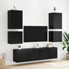 vidaXL TV Wall Cabinets 2 pcs Black Oak 15.94 x 11.81 x 15.75 in