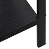 vidaXL Shelf Cabinet Black Engineered wood, Steel Medium Bookshelf