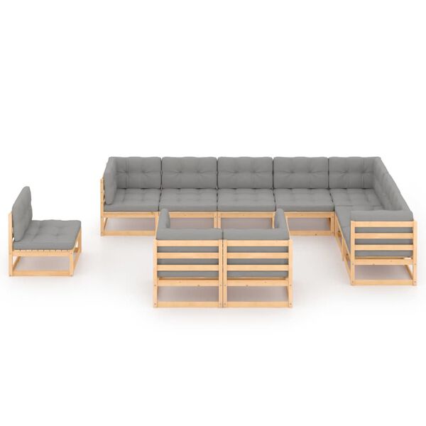 vidaXL Outdoor Lounge Set Natural Pine