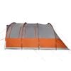 vidaXL Family Tent Tunnel 7-Person Grey and Orange Waterproof