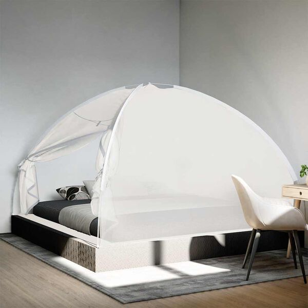 vidaXL Mosquito Net Mongolia with Doors 220 Mesh White 78.7x78.7x53.1"