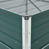 vidaXL Raised Bed Green Galvanized Steel 189.0 x 31.5 x 17.7 in Durable