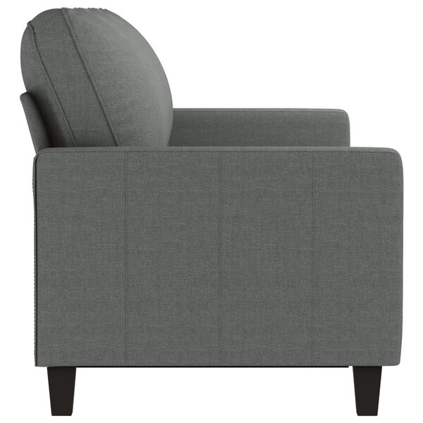 vidaXL 3-seater Sofa Dark Grey 100% Polyester Fabric, Metal, Textilene, Foam