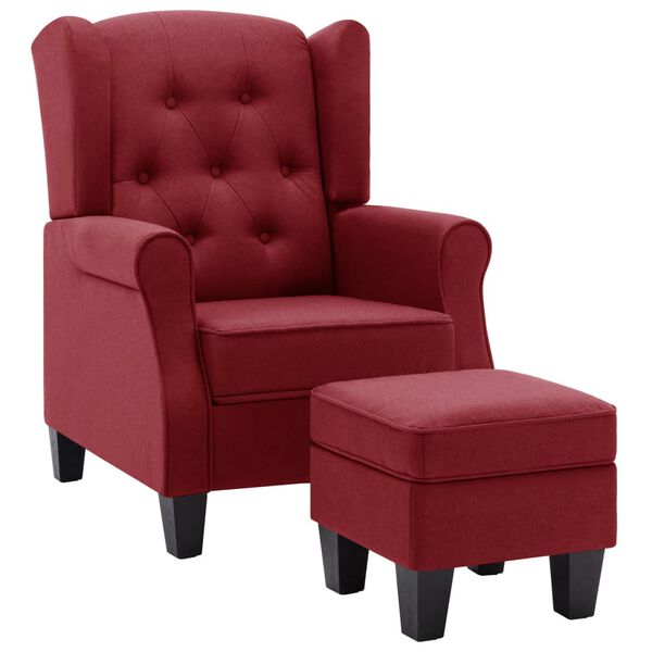 vidaXL Armchair Wine red