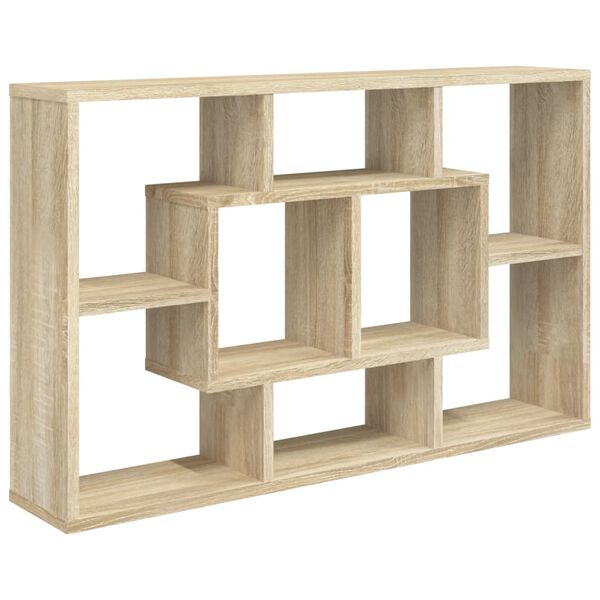 vidaXL Wall Shelf Sonoma Oak Engineered Wood Medium Wall Shelf