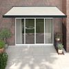 vidaXL Retractable Awning Cream Fabric (100% polyester) with PU coating