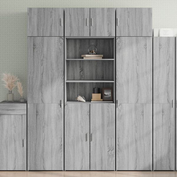 vidaXL Highboard Grey sonoma Engineered wood Large Highboard