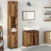 vidaXL Bathroom Furniture Set Old wood Engineered wood, glass Standard