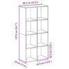 vidaXL Room Divider Bookcase Sonoma oak Engineered wood Medium
