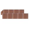 vidaXL WPC Fence Set 9 Square + 1 Slanted 652.4"x73.2" Brown