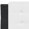vidaXL Bed Frame Black and white Faux leather and plywood Twin XL