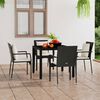 vidaXL Garden Chair Black with Cream White Cushions PE rattan Standard
