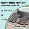 vidaXL Solar Pool Heating Panel Set of 2 Black HDPE, PC, Aluminum Medium