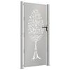 vidaXL Garden Gate 39.4x68.9" Corten Steel Tree Design
