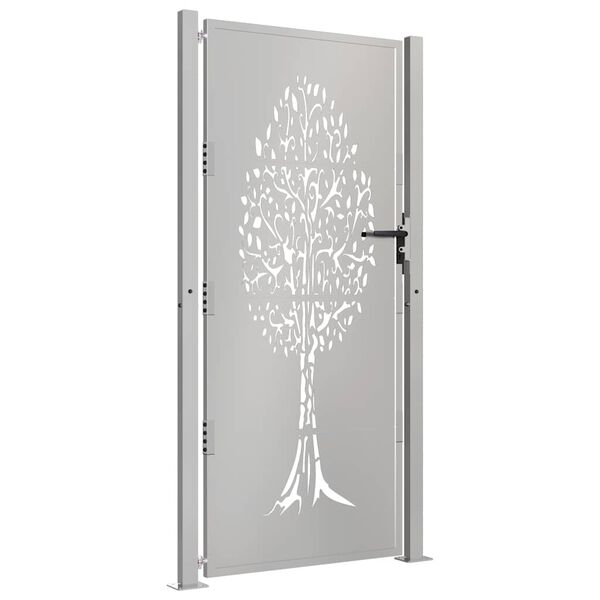 vidaXL Garden Gate 39.4x68.9" Corten Steel Tree Design