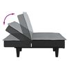 vidaXL Sofa Bed Light grey Fabric, plywood, faux leather, foam