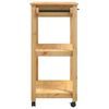 vidaXL Kitchen Trolley MONZA 33.1"x15.7"x34.8" Solid Wood Pine