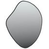 vidaXL Wall Mirror Black Glass, PVC Medium Minimalistic Wall Mirror
