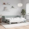 vidaXL Daybed With Trundle Light grey