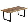vidaXL Coffee Table Natural wood and black