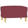 vidaXL Sofa Chair with Footstool Wine Red 23.6" Fabric