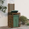 vidaXL Wheelie Bin Storage Honey Brown 33.1x35.4x50.6" Solid Wood Pine