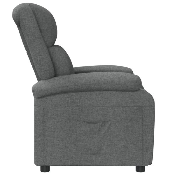 vidaXL Recliner Dark Gray Fabric