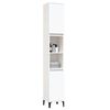 vidaXL Bathroom Cabinet White Engineered wood, Metal Tall