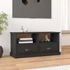 vidaXL TV Cabinet Black Engineered Wood Medium TV Cabinet Rectangular