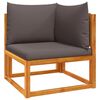 vidaXL Garden Sofa Corner with Cushions Wood Acacia&Rope